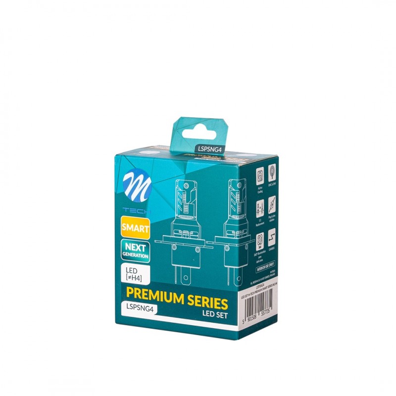 Λαμπeς LED H4 12V 6.000K 35W 4.000LM LED Canbus CSP3570 Prεμιum Smart Series  M-TECH - 2 Τεμ. - Thumbnail 3