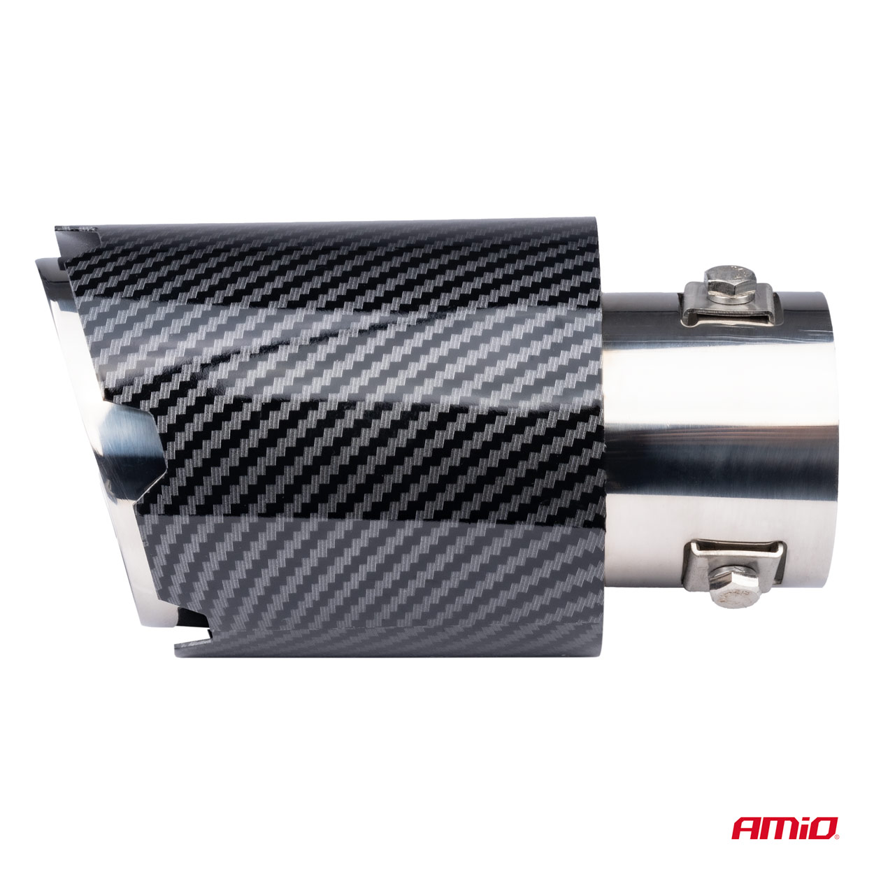 AMIO - Ακρο (μπουκα) Εξατμισης MT-028C Akr Χρωμιο/carbon Φ43>56 155X89MM - 1 Τεμ. (04065/AM) - Thumbnail 3