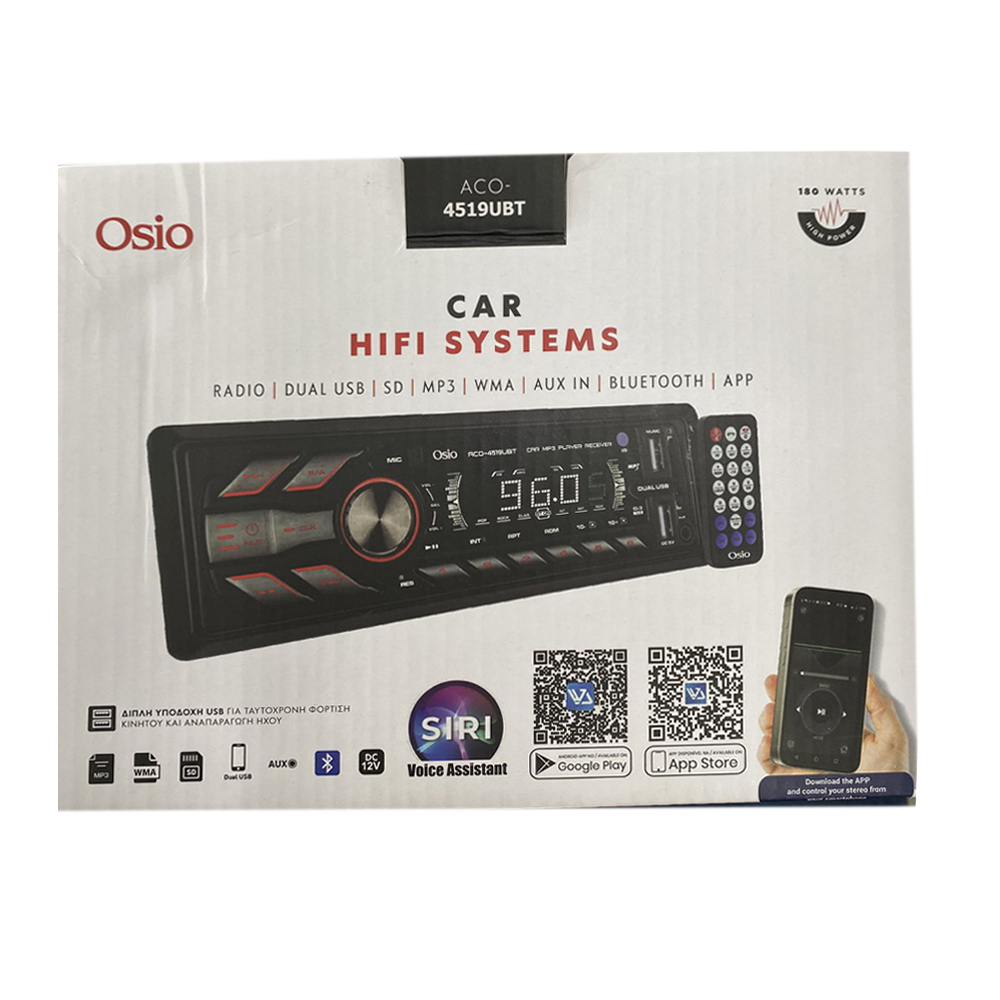 Radio 1 Din Dual USB/FM/SD/MP3/WMA/BLUETOOTH 180W Με Επιλογη Φωτισμου 3 Χρωματων & Χειριστηριο OSIO - 1 Τεμ. - Thumbnail 3