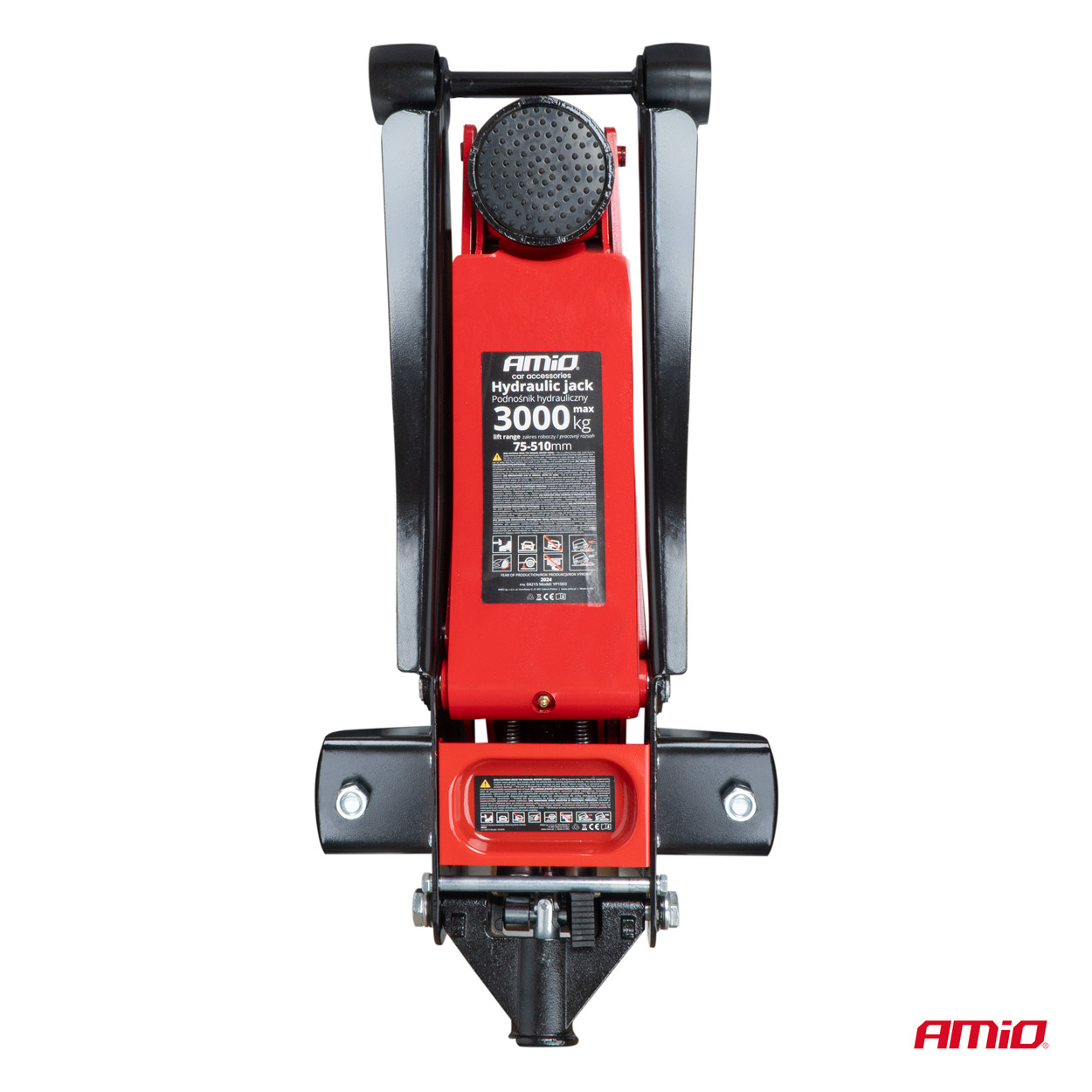 AMIO - Γρυλος Υδραυλικος Με Ροδες 3.000KG (υψος 75-510MM) - 1 Τεμ. (04215/AM) - Thumbnail 11