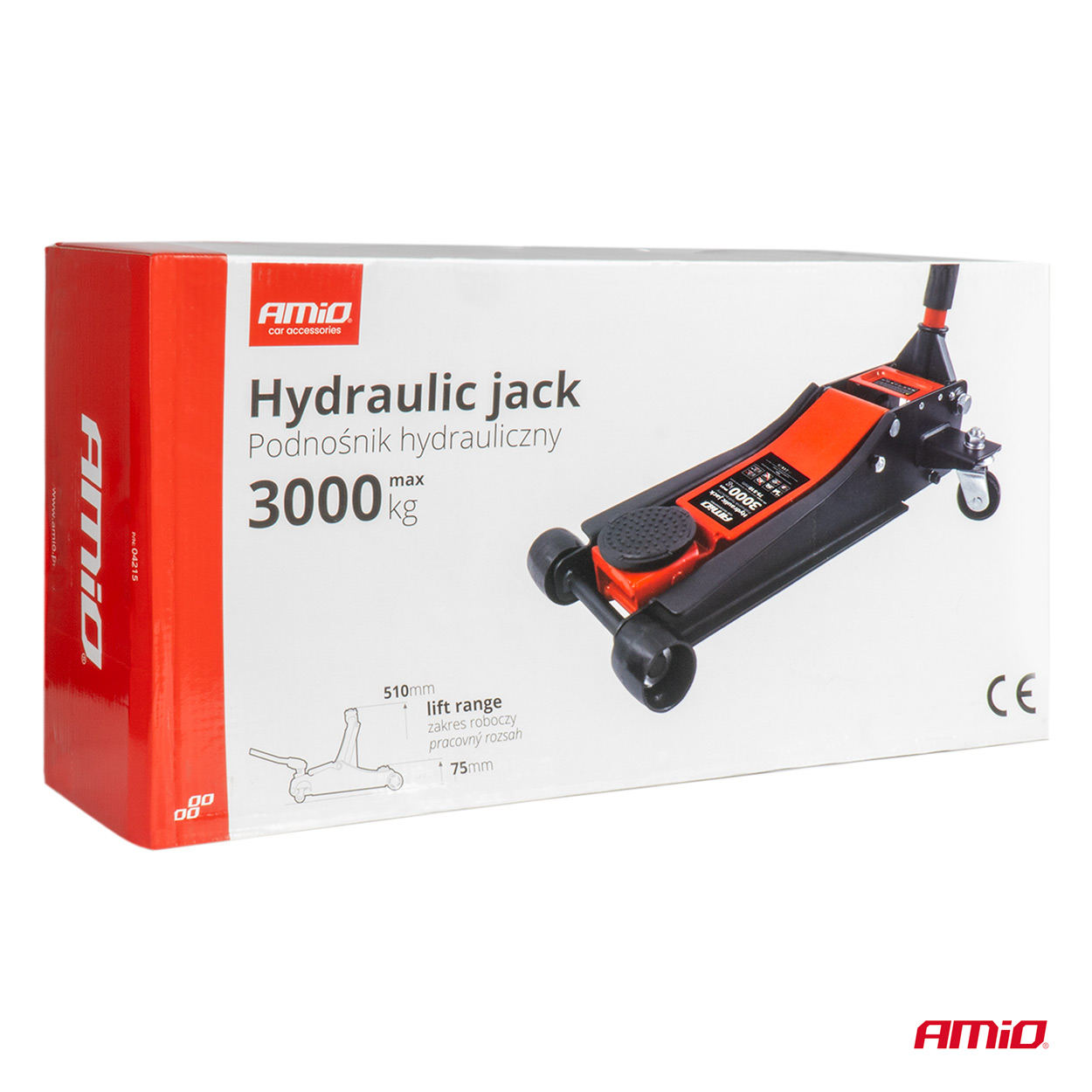 AMIO - Γρυλος Υδραυλικος Με Ροδες 3.000KG (υψος 75-510MM) - 1 Τεμ. (04215/AM) - Thumbnail 18