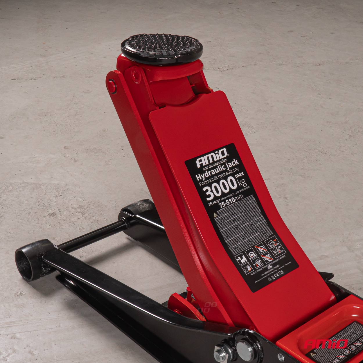 AMIO - Γρυλος Υδραυλικος Με Ροδες 3.000KG (υψος 75-510MM) - 1 Τεμ. (04215/AM) - Thumbnail 4