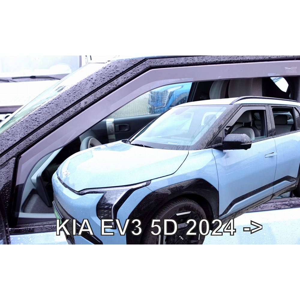 Ανεμοθραυστες Για Kia EV3 5D 2024+ Ζευγαρι Απο Ευκαμπτο Φιμε Πλαστικο HEKO - 2 Τεμ
