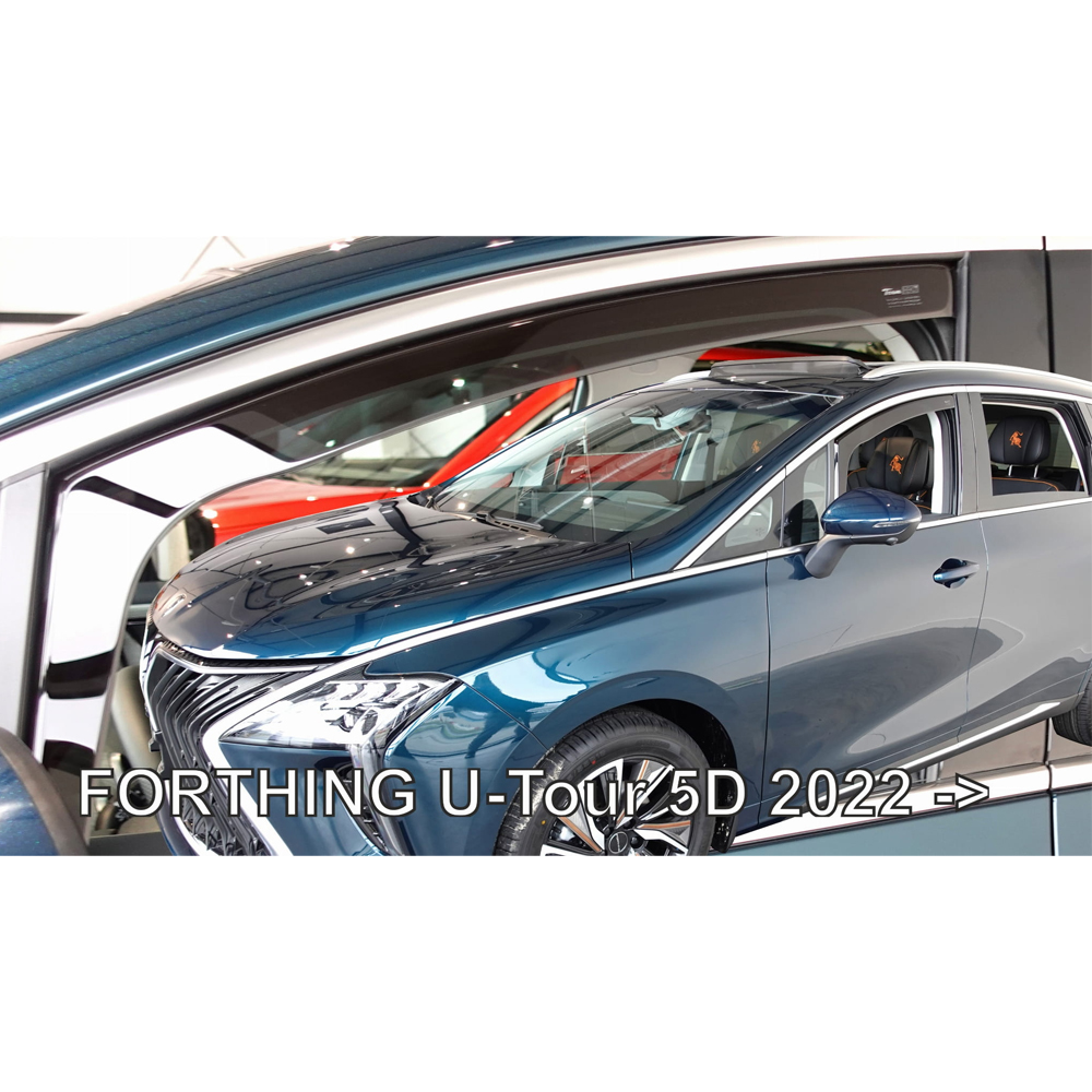 Ανεμοθραυστες Για Forthing U-tour 5D 2022+ Ζευγαρι Απο Ευκαμπτο Φιμε Πλαστικο HEKO - 2 Τεμ.