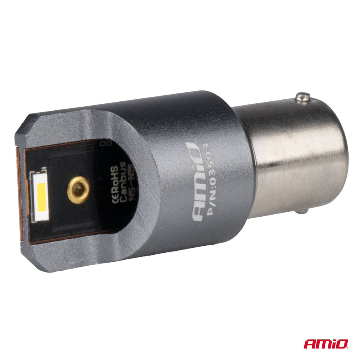 AMIO - Λαμπες LED Can-bus P21W BA15S 12/24V 6.000K 2XSMD Λευκο Pro Series - 2 Τεμ. (03593/AM) - Thumbnail 3