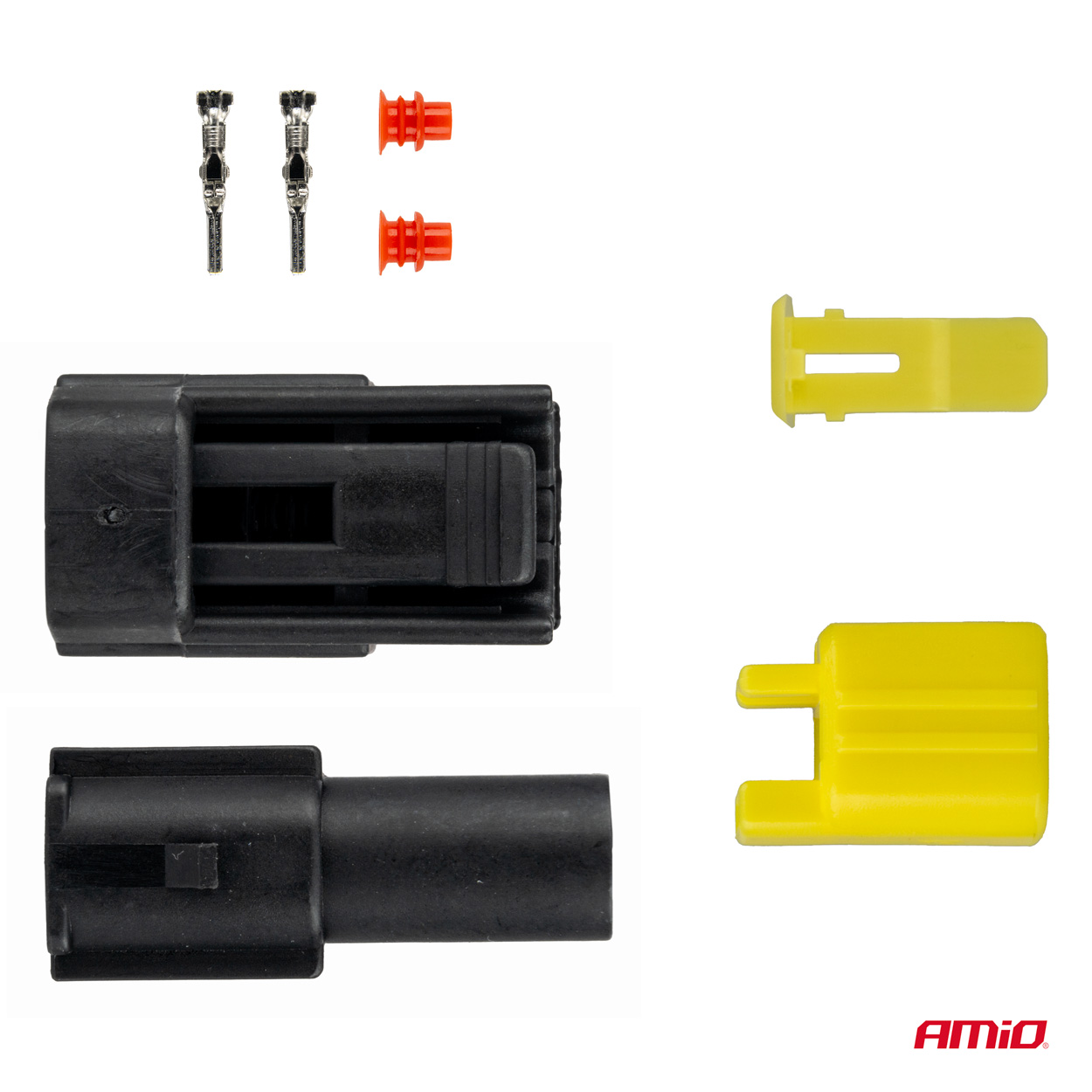 AMIO - Φισα Συνδεσης Με Υποδοχη 1 Pin Φ2,2MM Αδιαβροχη - 1 Τεμ. (04345/AM) - Thumbnail 3