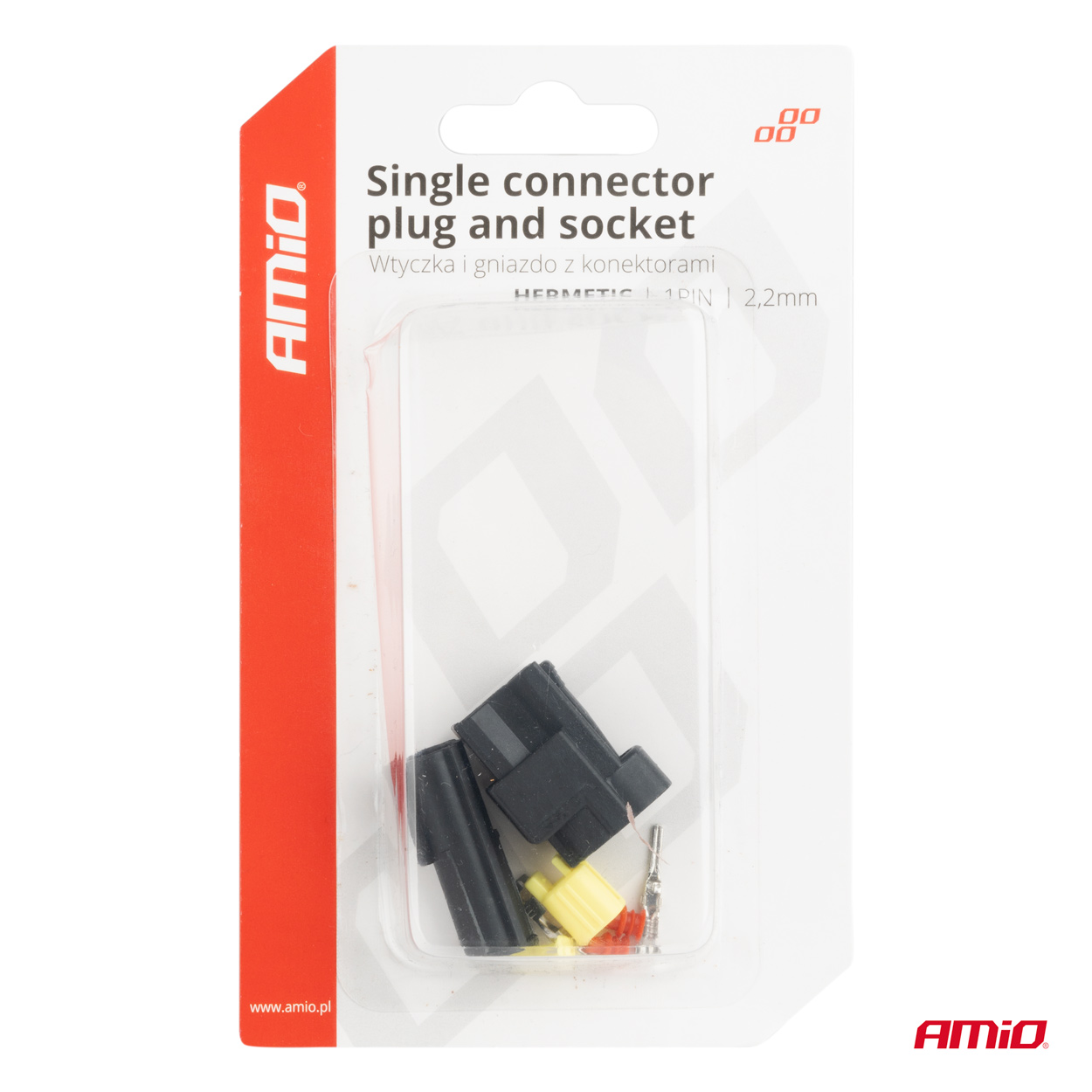 AMIO - Φισα Συνδεσης Με Υποδοχη 1 Pin Φ2,2MM Αδιαβροχη - 1 Τεμ. (04345/AM) - Thumbnail 5