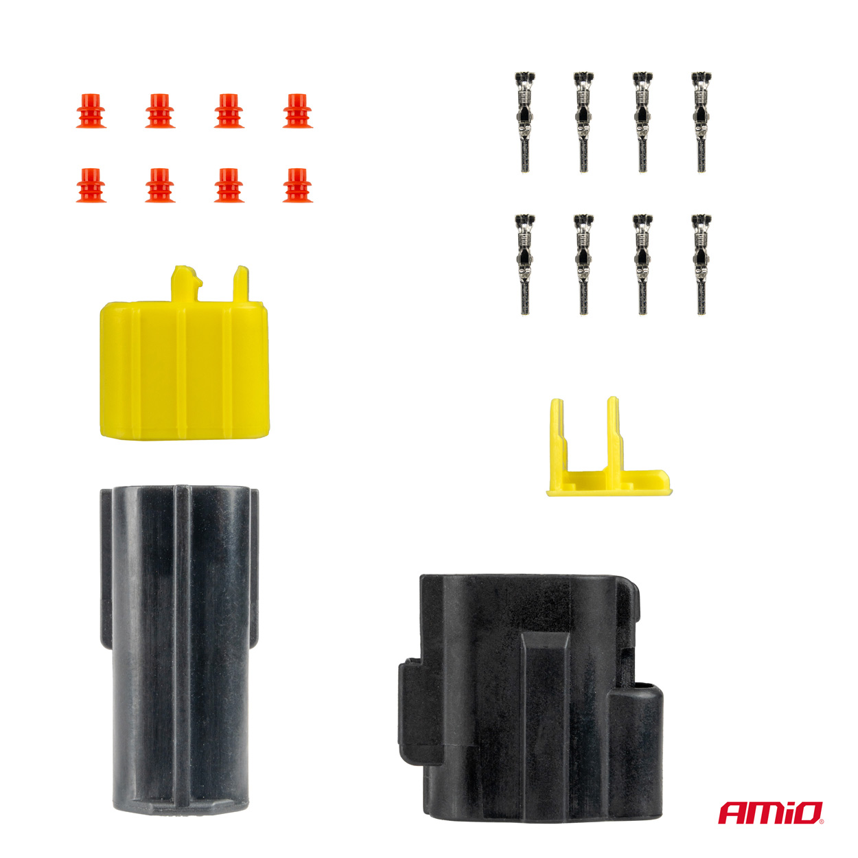 AMIO - Φισα Συνδεσης Με Υποδοχη 4 Pin Φ2,2MM Αδιαβροχη - 1 Τεμ. (04348/AM) - Thumbnail 3