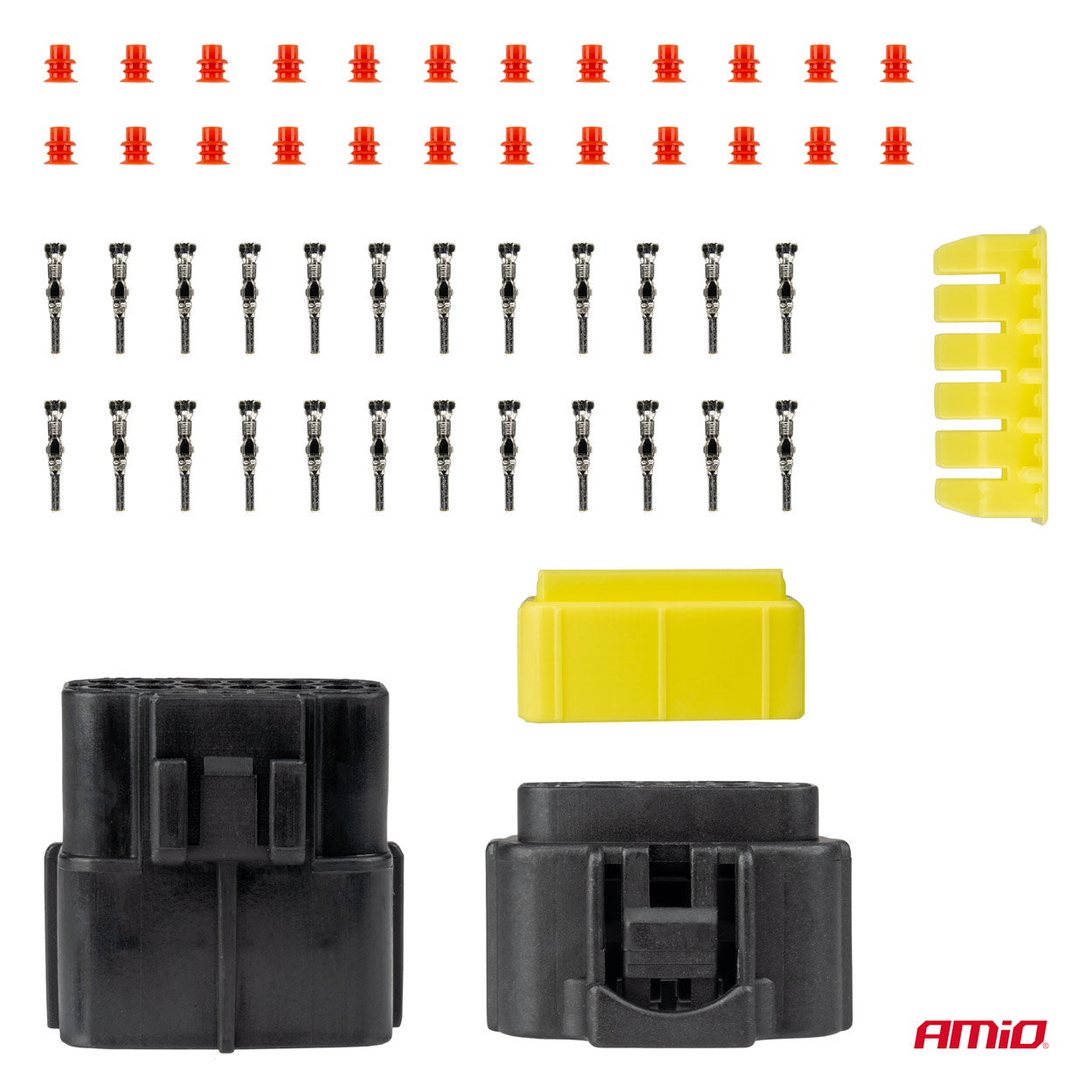 AMIO - Φισα Συνδεσης Με Υποδοχη 12 Pin Φ2,2MM Αδιαβροχη - 1 Τεμ. (04352/AM) - Thumbnail 3