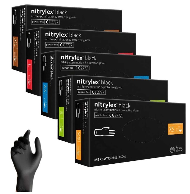 AMIO - Γαντια Νιτριλιου Mercator Nitrylex Basic Σε Μαυρο Χρωμα Small (s) - 100 Τεμ. (MER13229/AM) - Thumbnail 6