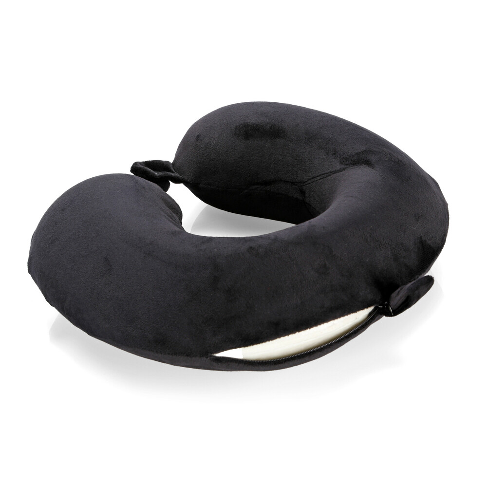 Μαξιλαρι Ταξιδιου Αυχενα Memory Foam Μαυρο Memory-wrap LAMPA - 1 Τεμ. - Thumbnail 2