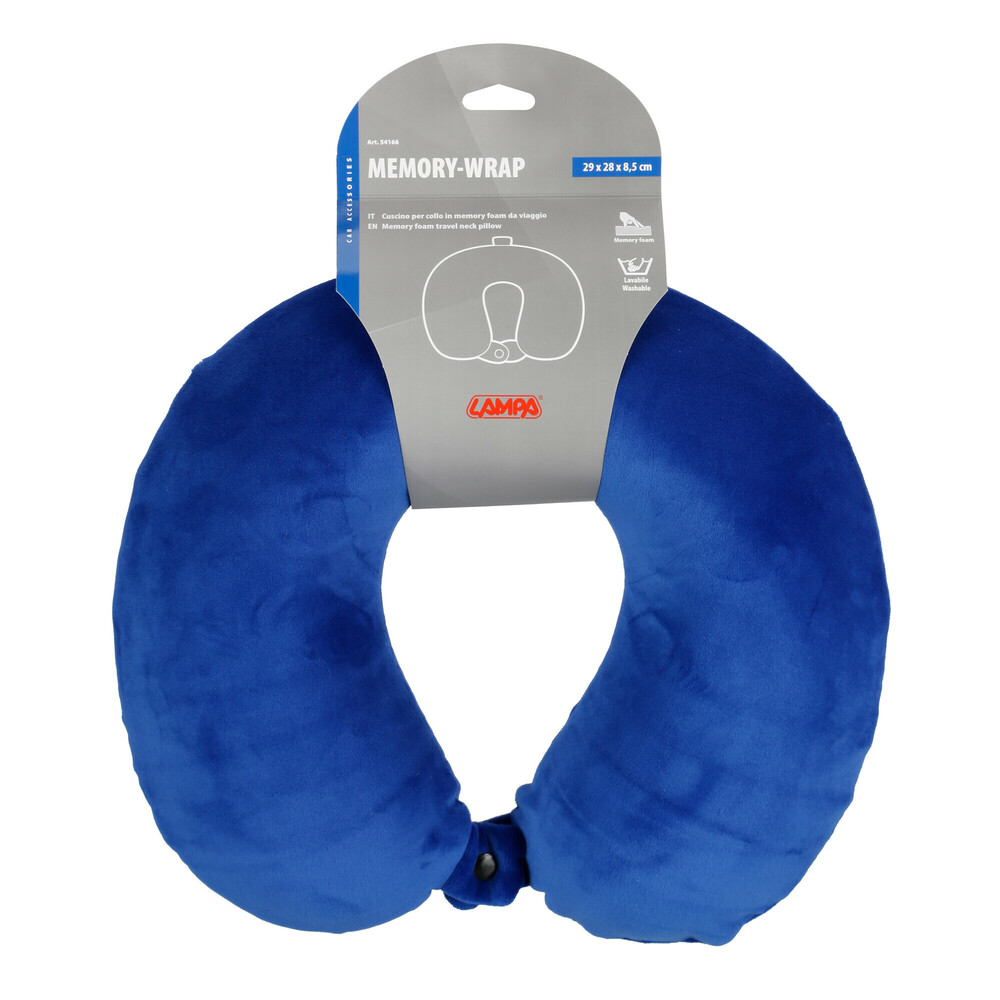 Μαξιλαρι Ταξιδιου Αυχενα Memory Foam Μπλε Memory-wrap LAMPA - 1 Τεμ. - Thumbnail 3