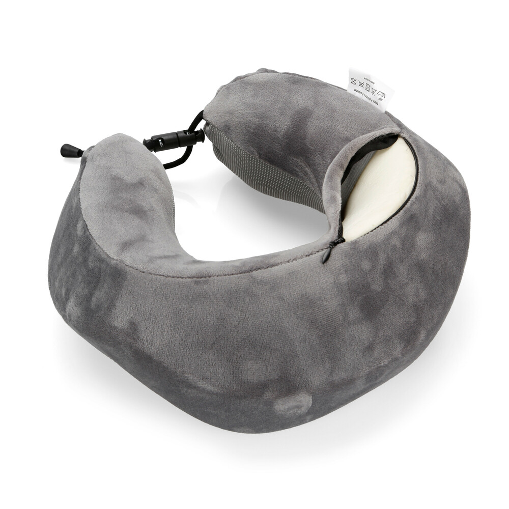Μαξιλαρι Ταξιδιου Αυχενα Εργονομικο Memory Foam Γκρι Neck-luxe LAMPA - 1 Τεμ. - Thumbnail 2
