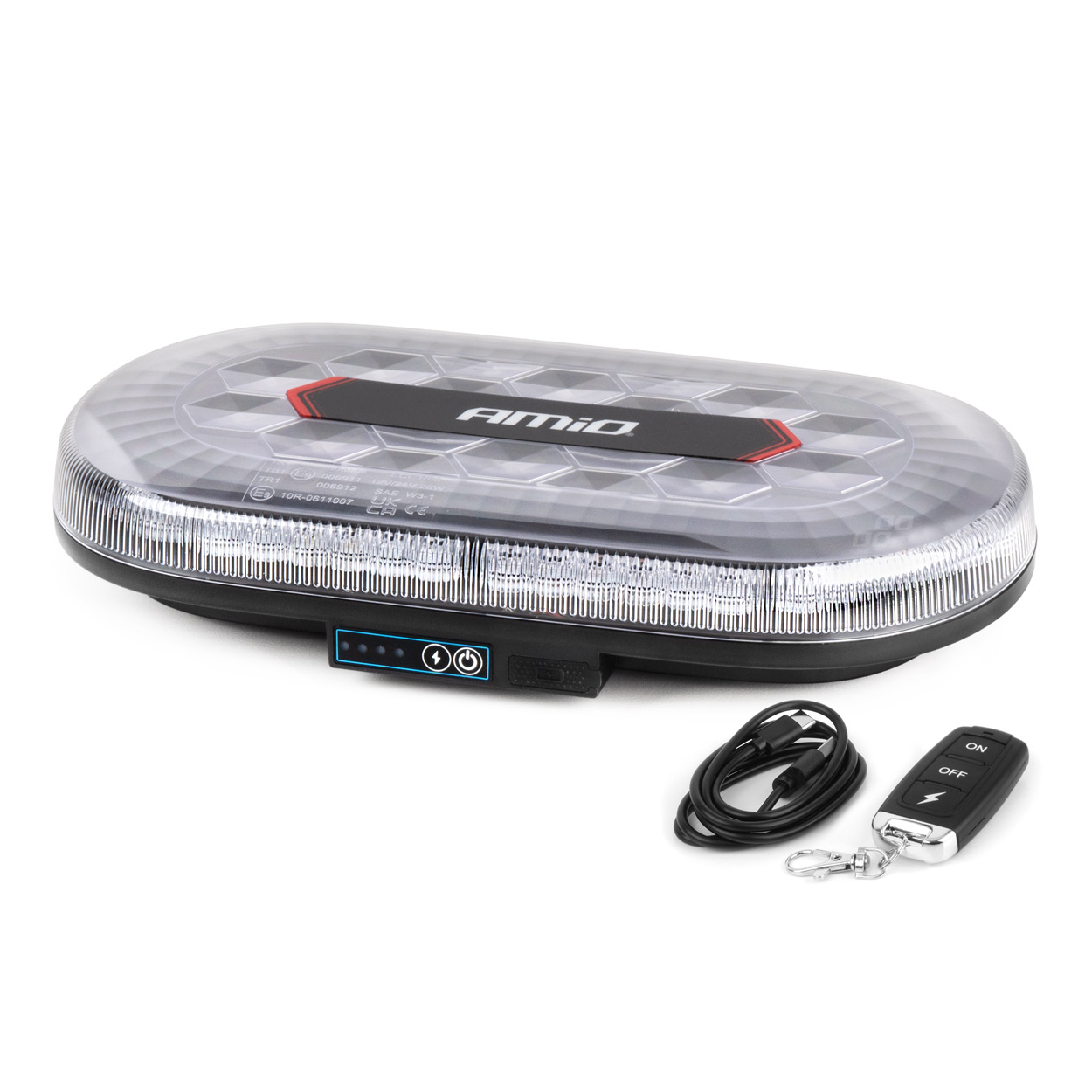 Amio - ΦΑΡΟΣ/ΣΤΡΟΜΠΟ ΜΠΑΡΑ R65 R10 12/24V 26W LED ΠΟΡΤΟΚΑΛΙ 10 ΧΡΗΣΕΩΝ ΜΕ ΜΑΓΝΗΤΙΚΗ ΒΑΣΗ 326x186x63mm - 1 ΤΕΜ. (04369/AM)