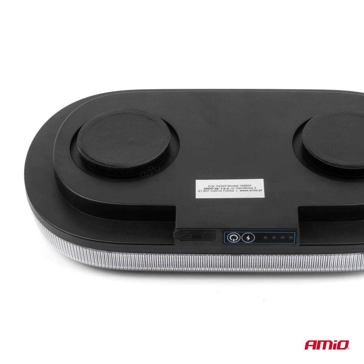 AMIO - Φαρος/στρομπο Μπαρα R65 R10 12/24V 26W LED Πορτοκαλι 10 Χρησεων Με Μαγνητικη Βαση 326X186X63MM - 1 Τεμ. (04369/AM) - Thumbnail 10