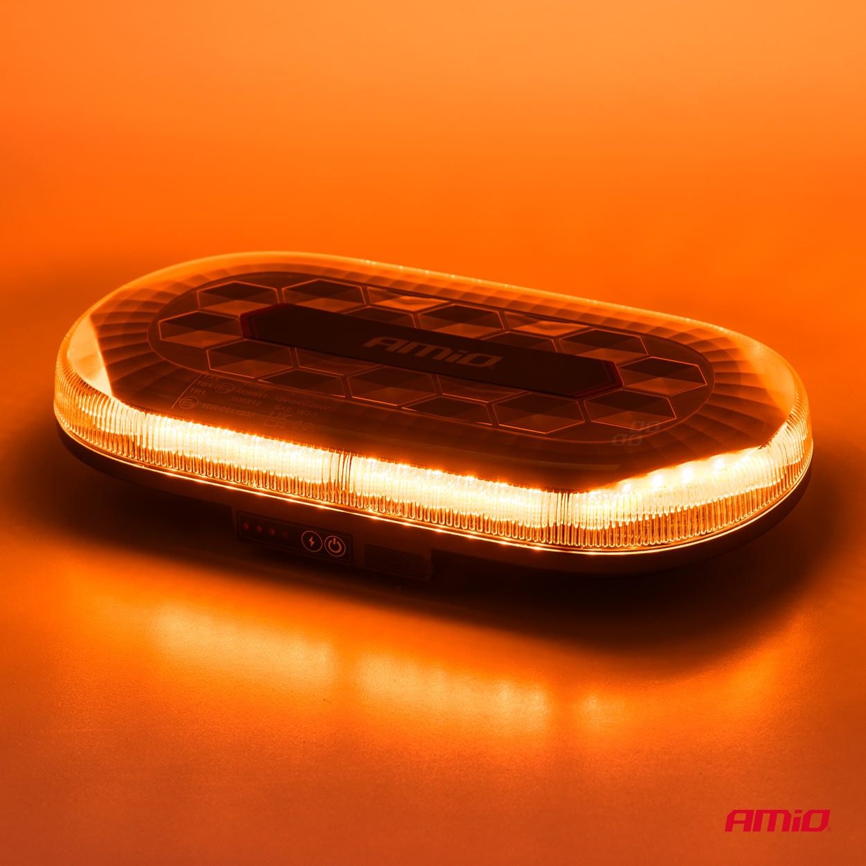 AMIO - Φαρος/στρομπο Μπαρα R65 R10 12/24V 26W LED Πορτοκαλι 10 Χρησεων Με Μαγνητικη Βαση 326X186X63MM - 1 Τεμ. (04369/AM) - Thumbnail 11