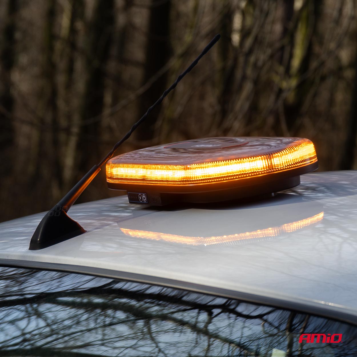 AMIO - Φαρος/στρομπο Μπαρα R65 R10 12/24V 26W LED Πορτοκαλι 10 Χρησεων Με Μαγνητικη Βαση 326X186X63MM - 1 Τεμ. (04369/AM) - Thumbnail 3