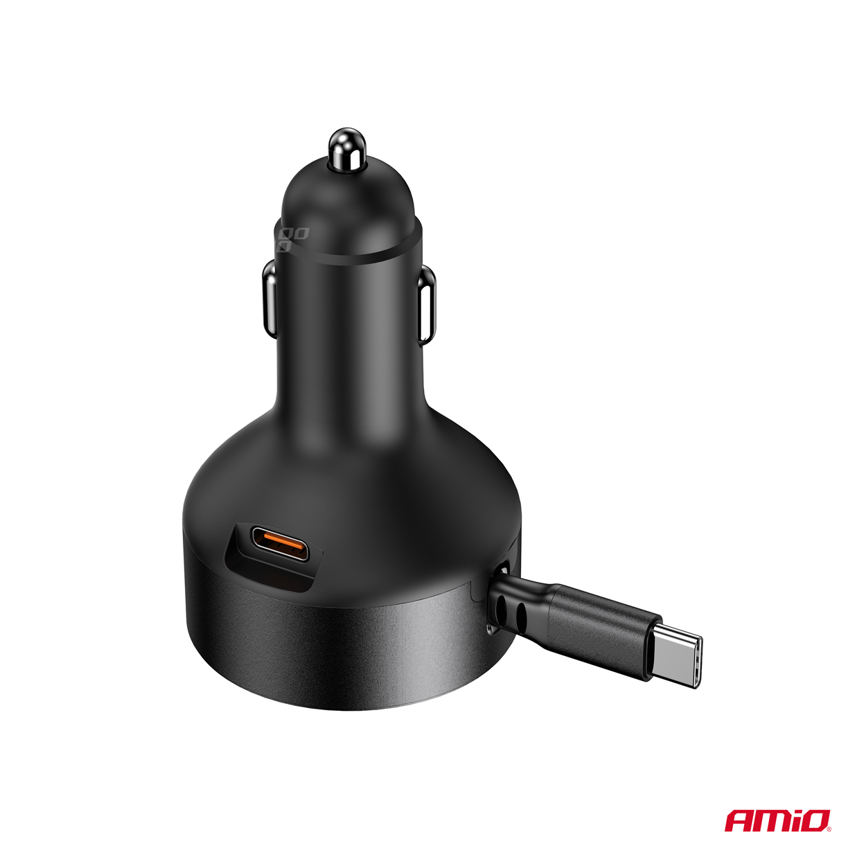 AMIO - Φορτιστης Αναπτηρα 12/24V Με 1 Θυρα Usb-c 60W 5V/3A Ταχειας Φορτισης Με Ενσωματομενο Καλωδιο Usb-c - 1 Τεμ. (04368/AM) - Thumbnail 5