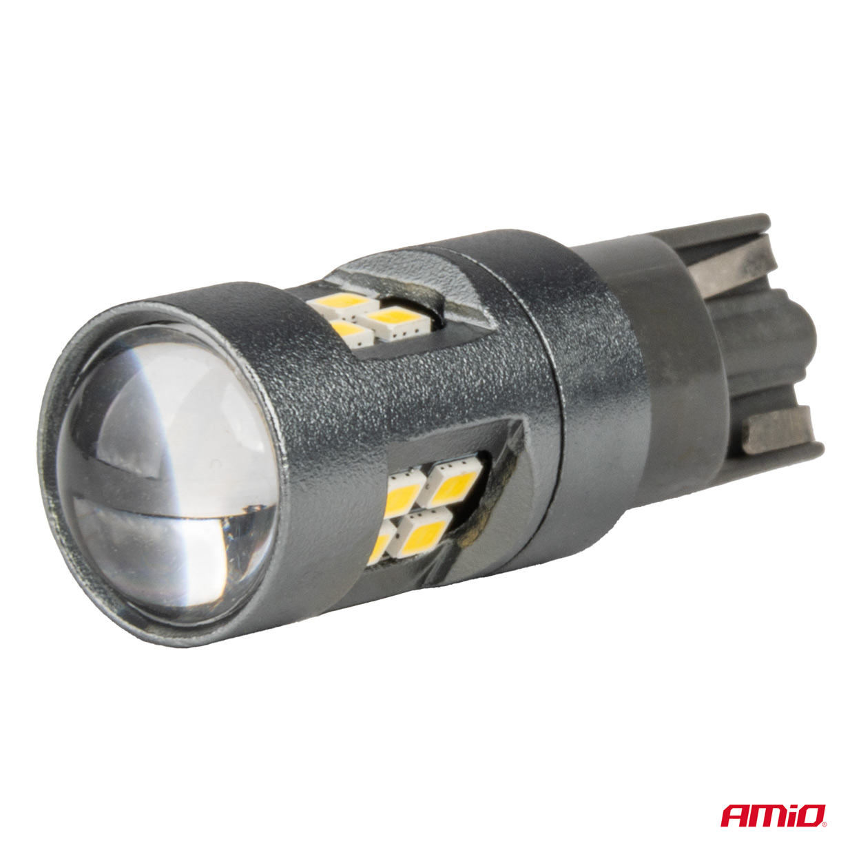 AMIO - Λαμπακια T10 W5W 12V/24V LED Can-bus 16XSMD 2016 Λευκο Φως 5.500K (σε Χρωμα Χρωμιου) - 2 Τεμ. (04234/AM) - Thumbnail 3
