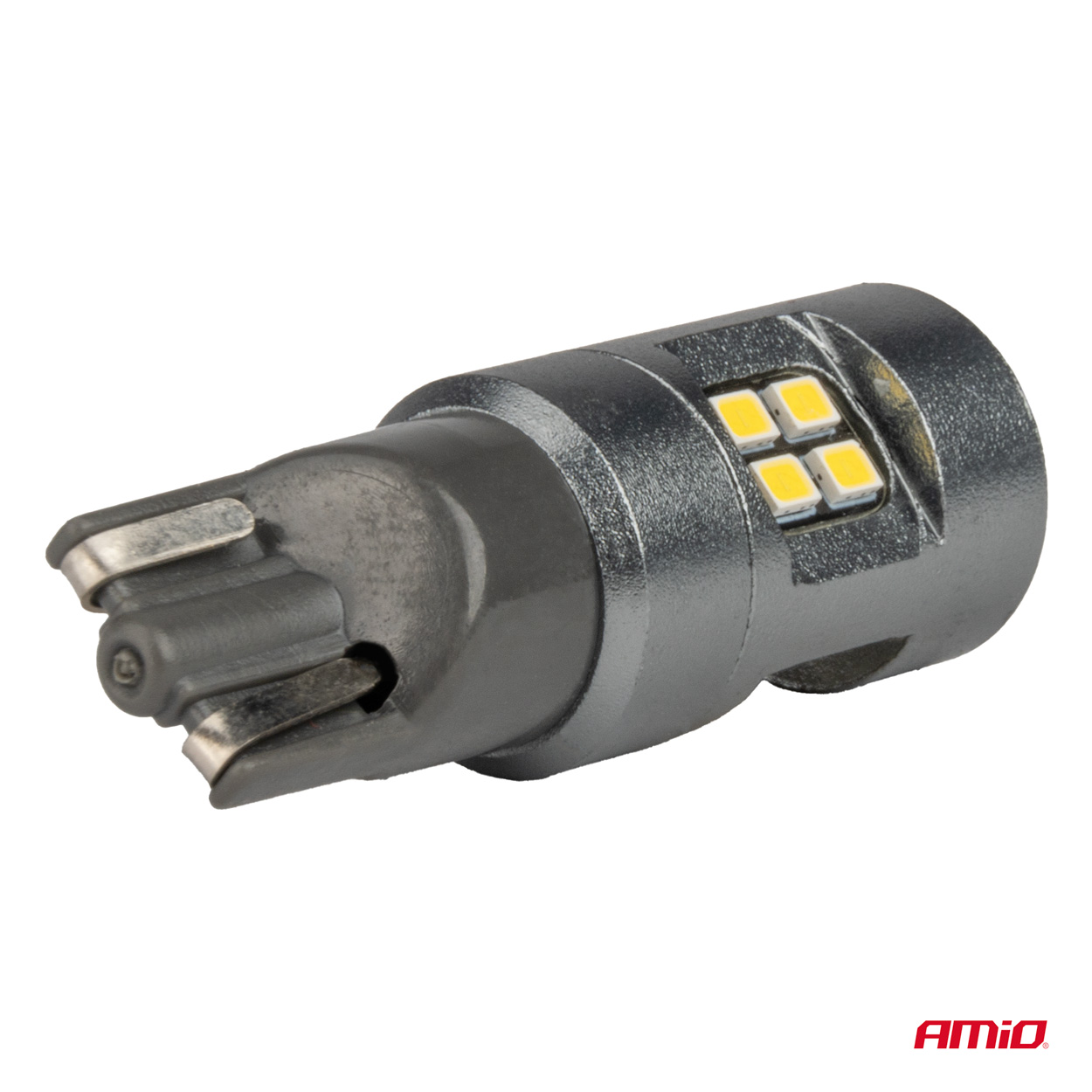 AMIO - Λαμπακια T10 W5W 12V/24V LED Can-bus 16XSMD 2016 Λευκο Φως 5.500K (σε Χρωμα Χρωμιου) - 2 Τεμ. (04234/AM) - Thumbnail 4