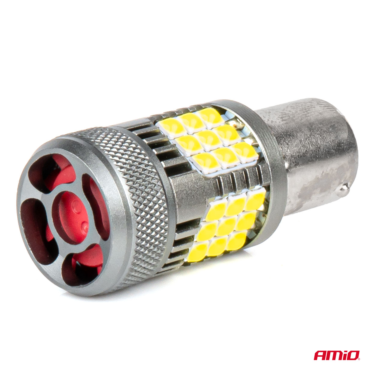 AMIO - P21W BA15S 12/24V 6.000K 36X3030 Smd LED Can-bus Λευκο Pro Series 2τεμ. (03722/AM) - Thumbnail 3