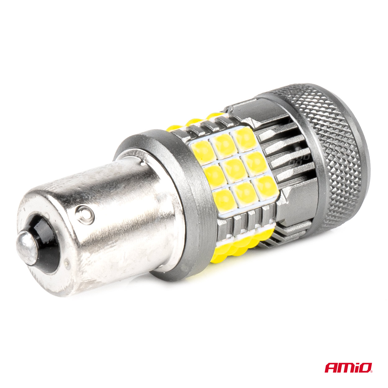 AMIO - P21W BA15S 12/24V 6.000K 36X3030 Smd LED Can-bus Λευκο Pro Series 2τεμ. (03722/AM) - Thumbnail 4