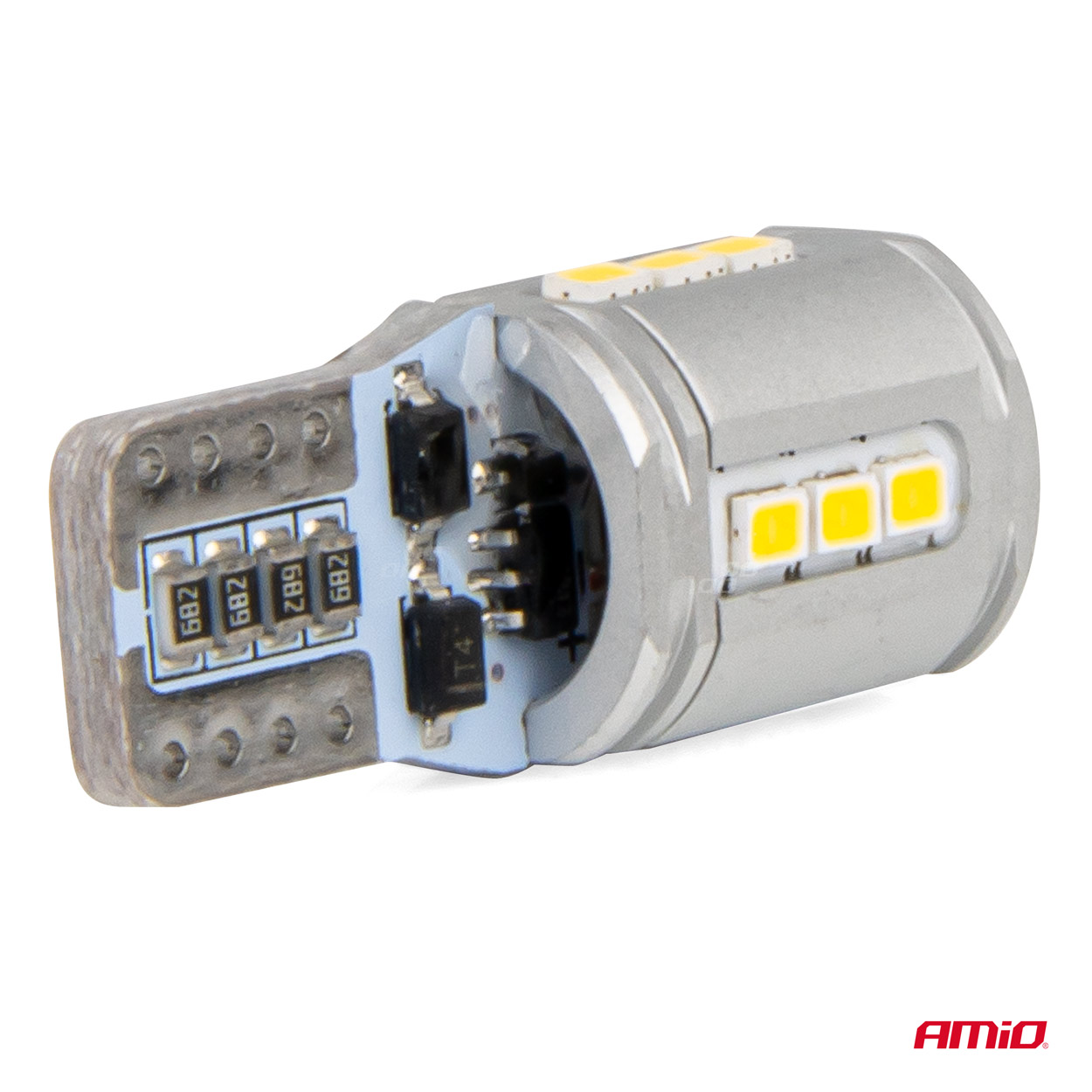 AMIO - T10E W5W 12/24V 15X2016 Smd LED Can-bus Λευκο 2τεμ. (03723/AM) - Thumbnail 4
