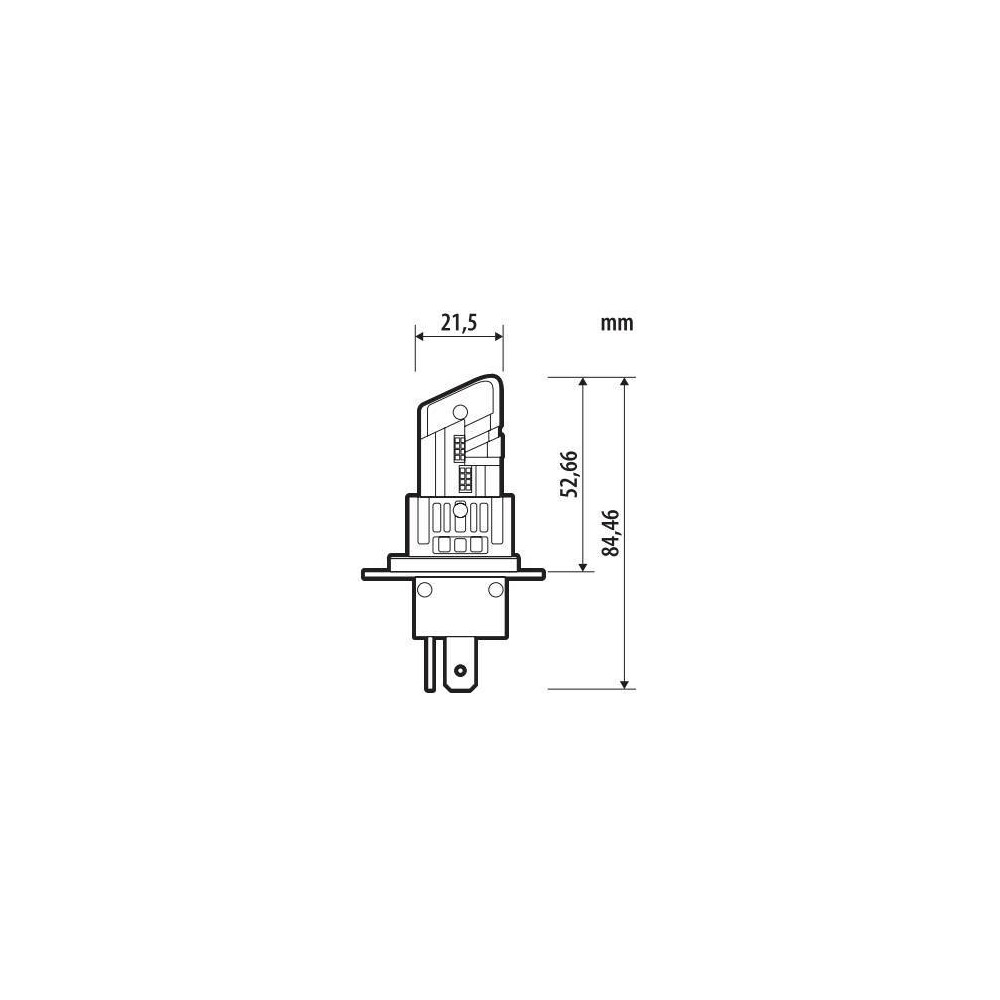 H4 24V P43T 1500/1900LM+1100/1500LM 6.500K Halo LED Quick-fit Alien-x Series Plug & Play 1τεμ - Thumbnail 2