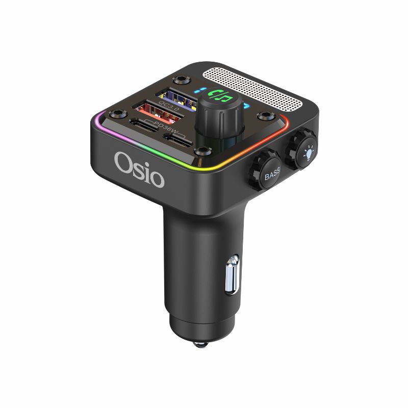 Fm Transmitter Αναπτηρα 12V Με Bluetooth OFT-4260BT Φορτιστη Usb Type-a + Usb Type-c OSIO - Thumbnail 2