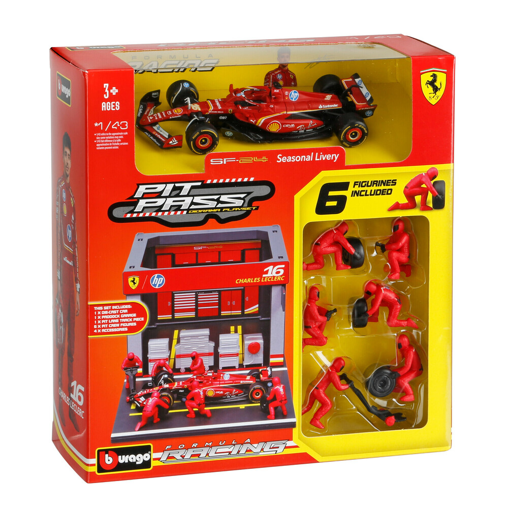 Μινιατουρες Pit Stop Ferrari SF-24 Leclerc 1:43 Burago LAMPA 1τεμ. - Thumbnail 2