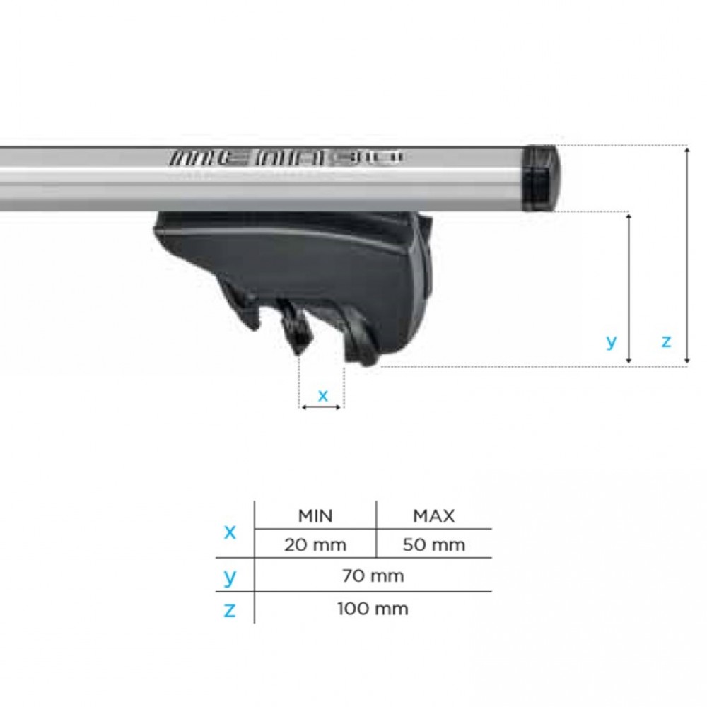 MENABO Μπαρες Οροφης Αλουμινιου Lince Xl Silver 135 Cm Σε Ασημι Χρωμα Για Peugeot 5008 5 Doors 2017>2020 Με Flush Rails - 2 Τεμ (8880/MB) - Thumbnail 15
