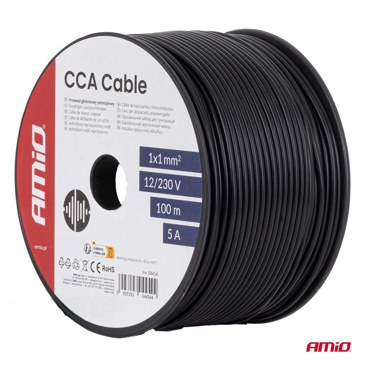 AMIO Μονόκλωνο Καλώδιο Εγκατάστασης Cca 1×1MM² 100M – 12/230V 1 Τεμ. (04454/AM) - Thumbnail 5