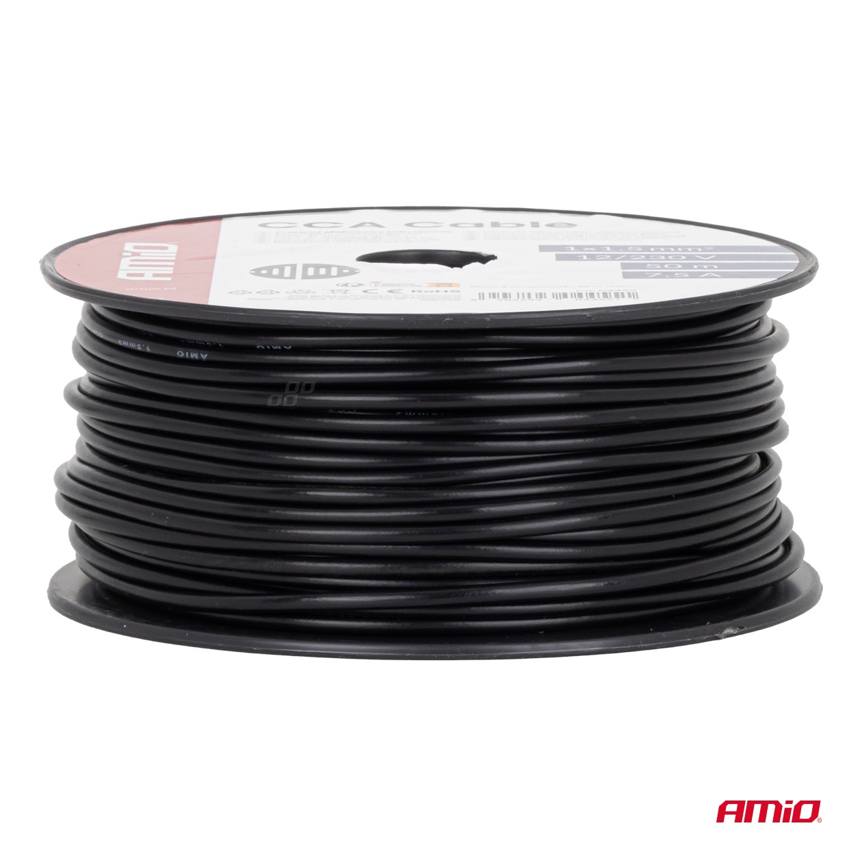 AMIO - Μονόκλωνο Καλώδιο Εγκατάστασης Cca 1×1,5MM² 50M – 12/230V - 1 Τεμ. (04455/AM) - Thumbnail 2