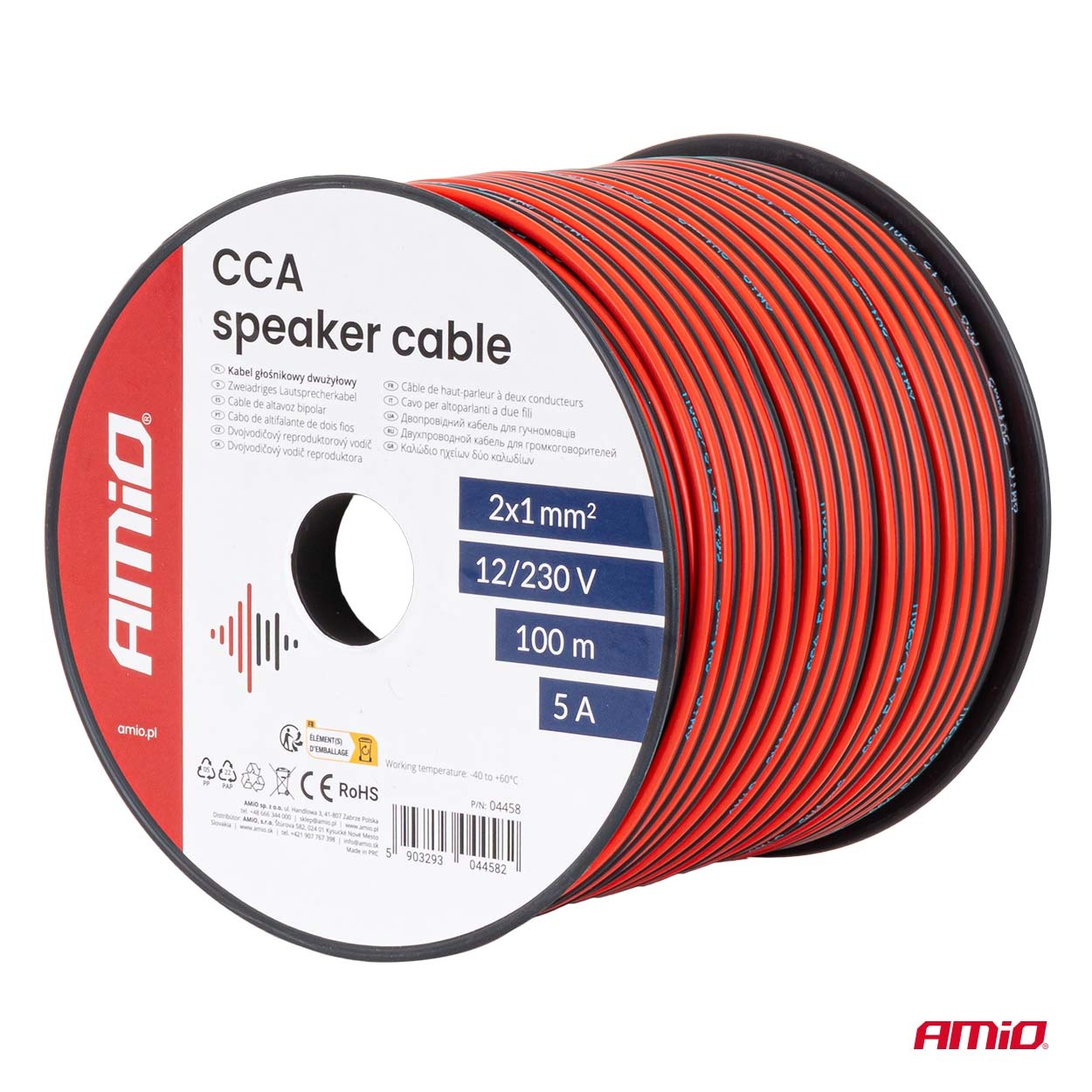 AMIO - Δίδυμο Καλώδιο Ηχείων Cca 2×1MM² 100M - 1 Τεμ. (04458/AM) - Thumbnail 5