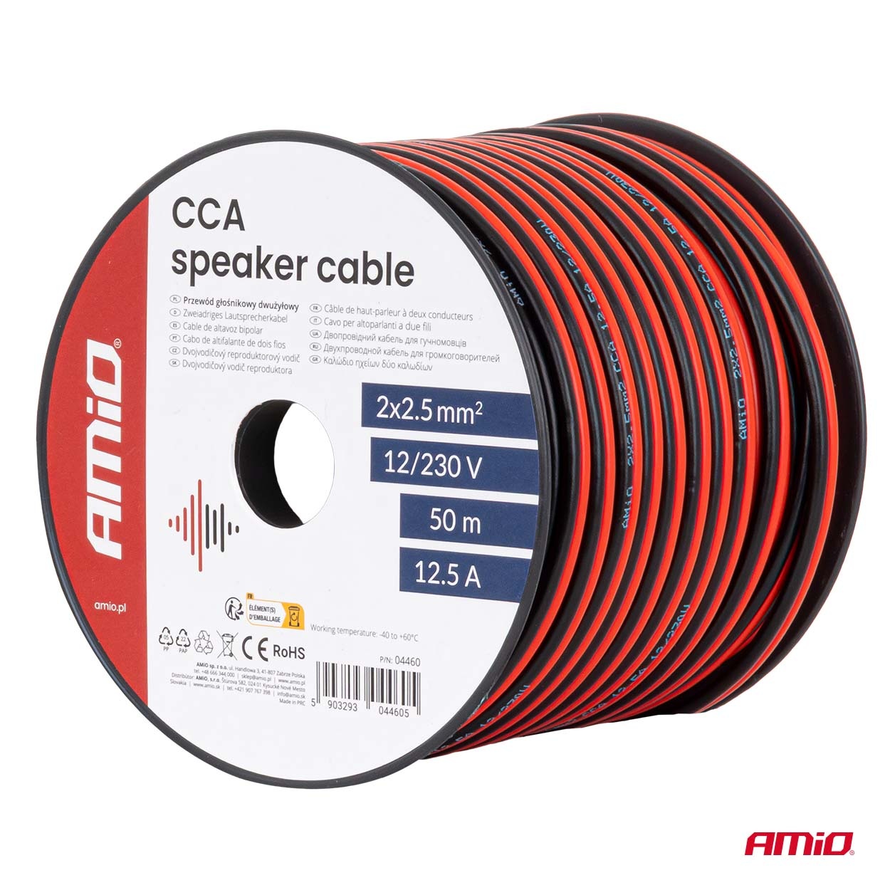 AMIO - Δίδυμο Καλώδιο Cca 2×2,5MM² 50M - 1 Τεμ. (04460/AM) - Thumbnail 5