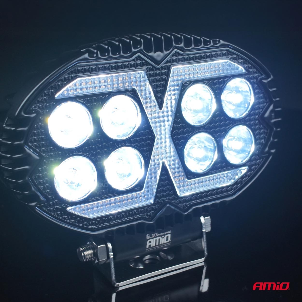 AMIO - Προβολέας Εργασίας LED AWL78 Spot 45W 2400LM 6500K Με Λευκό + Κίτρινο Φώς Προειδοποίησης  9/36V - 1 Τεμ. (04422/AM) - Thumbnail 3