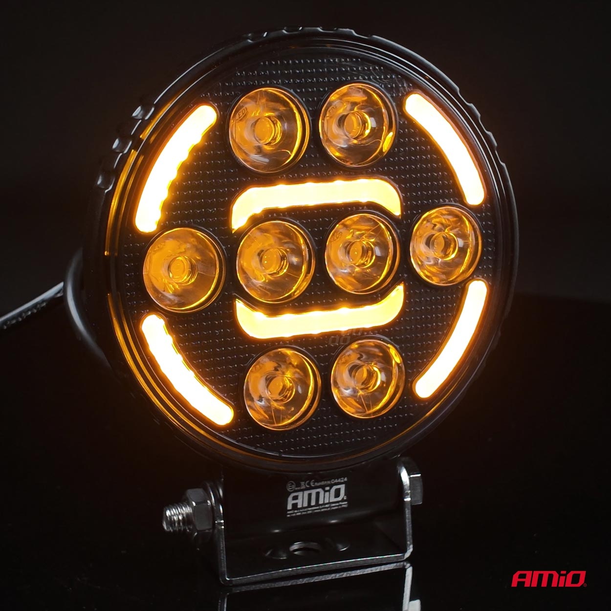 AMIO - Προβολέας Εργασίας LED AWL80 Spot 48W 2400LM Με Λευκό + Κίτρινο Φώς Προειδοποίησης  9/36V - 1 Τεμ. (04424/AM) - Thumbnail 4