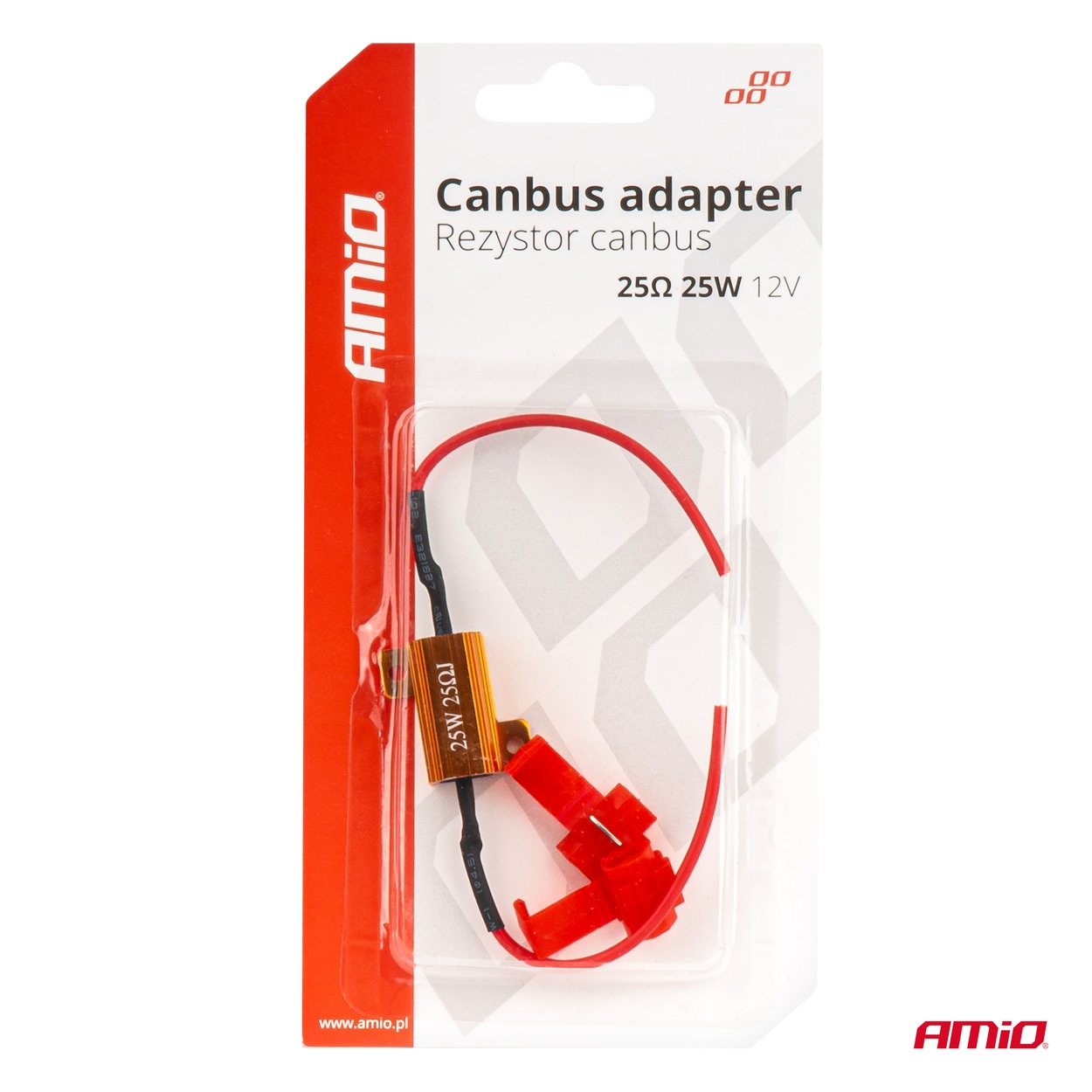 AMIO - Canbus Αντίσταση 25ω 25W Για LED Λάμπες – Anti Error - 1 Τεμ. (04093/AM) - Thumbnail 4