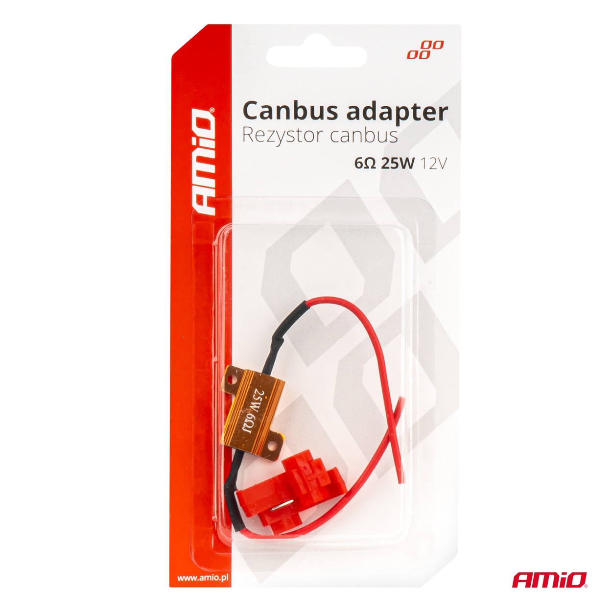 AMIO - Canbus Αντίσταση 6ω 25W Για LED Λάμπες – Anti Error - 1 Τεμ. (04092/AM) - Thumbnail 4