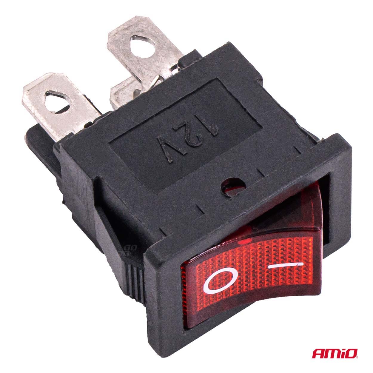 AMIO - Διακόπτης Rocker 12/24V 20A Με Κόκκινο Φωτισμό – Για Οχήματα & Βιομηχανικές Εφαρμογές - 1 Τεμ. (04440/AM) - Thumbnail 3