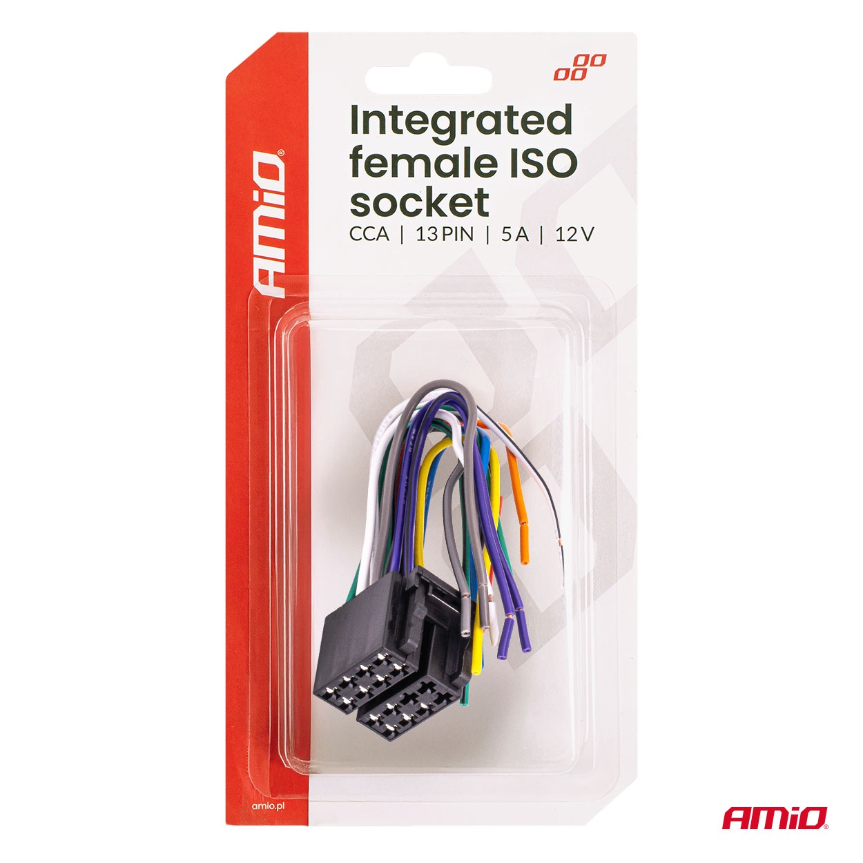 AMIO - Φίσσα Iso 13 Pin Θηλυκή 12V Έως 5A – Cca, Για Ηλεκτρικές Εγκαταστάσεις Οχημάτων - 1 Τεμ. (04441/AM) - Thumbnail 5