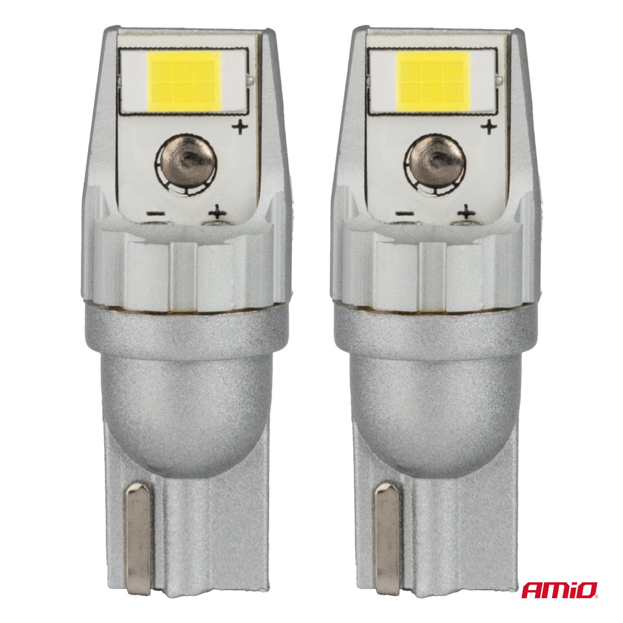 AMIO - Λάμπες LED Canbus T10 W5W 2SMD 3570 Λευκή 6000K – 12/24V - 2 Τεμ. (04256/AM) - Thumbnail 2