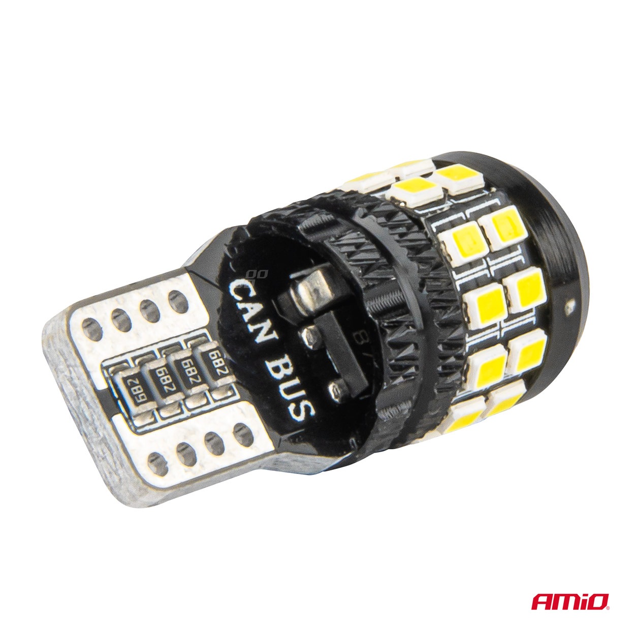 AMIO - Λάμπες LED Canbus T10 (W5W) 27SMD 2016 Λευκές 5500K 12V/24V - 2τεμ. (04258/AM) - Thumbnail 3
