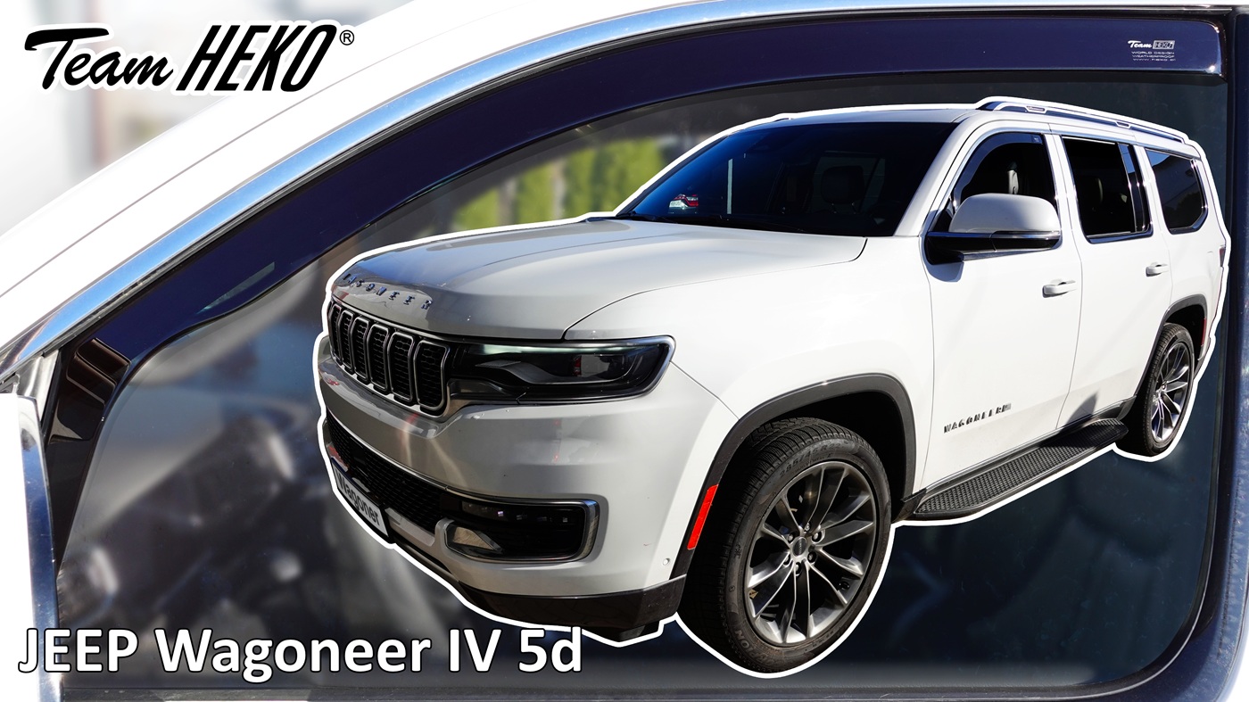 HEKO - Ανεμοθραύστες Για Jeep Wagoneer Iv 5 Doors 2021-2025 Ζευγάρι Απο Εύκαμπτο Φιμέ Πλαστικό - 2 Τεμ. (ανεμ.19139)