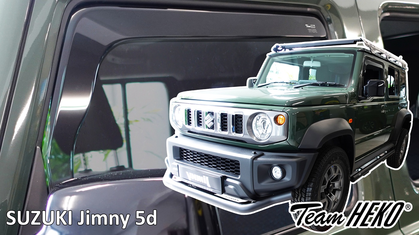 Heko - Ανεμοθραύστες για Suzuki Jimny 5 Doors 2023+ Ζευγάρι Απο Εύκαμπτο Φιμέ Πλαστικό - 2 τεμ. (ΑΝΕΜ.28662)