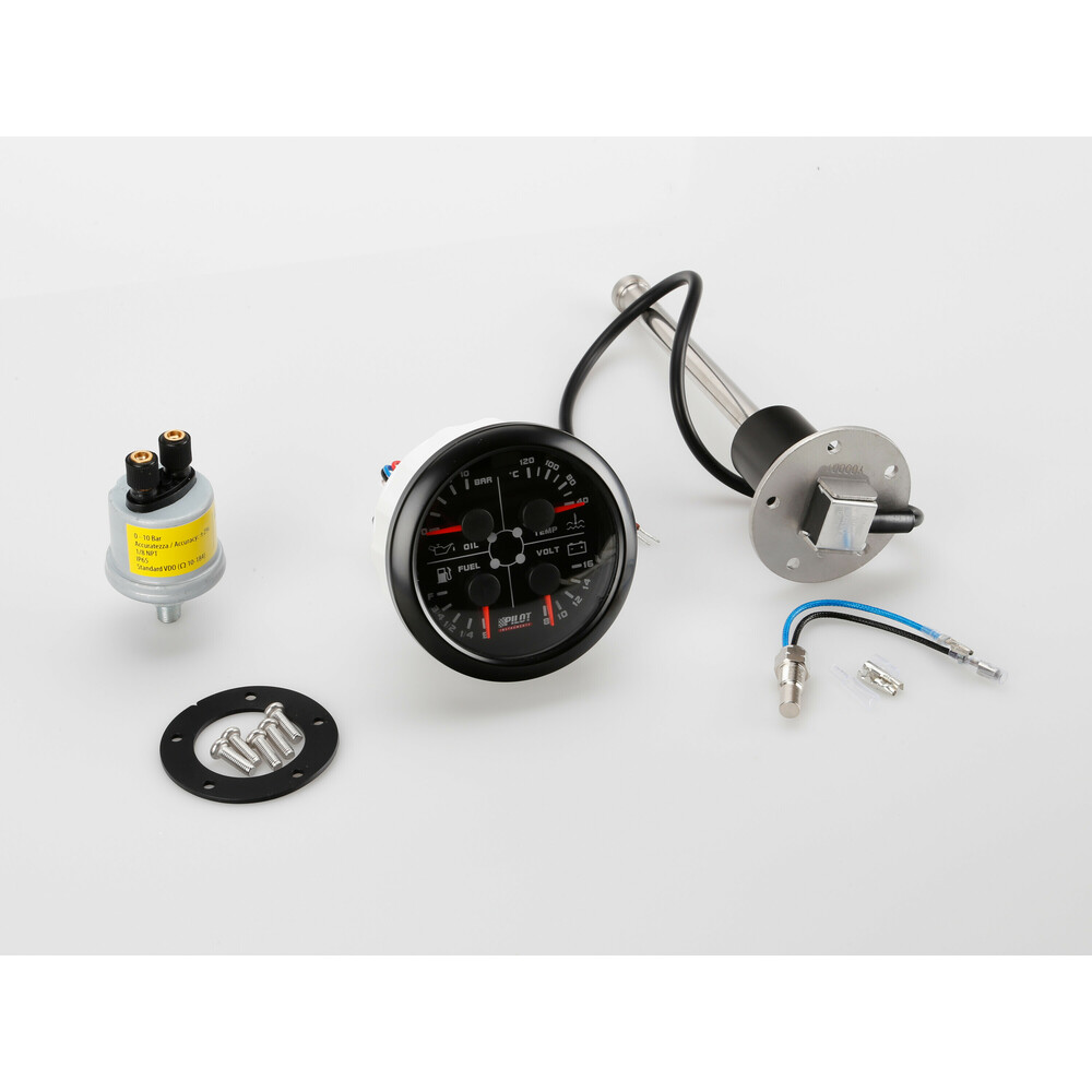 LAMPA - Αναλογικό Όργανο 4-σε-1 85MM – Βολτόμετρο / Θερμοκρασία Νερού / Πίεση Λαδιού & Καύσιμο - 1 Τεμ. (L1014.2) - Thumbnail 2
