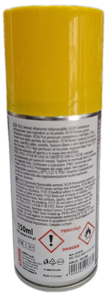 LAMPA - LAMPA Σπρέι Βαφής Δαγκανών Φρένων Κίτρινο 150ML – Ταχείας Ξήρανσης & Υψηλής Θερμικής Αντοχής (max 200°C) - 1 Τεμ. (L2137.3) - Thumbnail 2