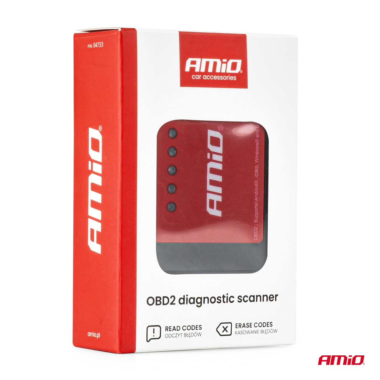 AMIO - Διαγνωστικό Αυτοκινήτου Obd 2 Τύπου ELM327 Bluetooth Xl Τάση Λειτουργίας 12V Με Ασύρματη Σύνδεση Για Επιβατικά Αυτοκίνητα - 1 Τεμ. (04733/AM) - Thumbnail 6