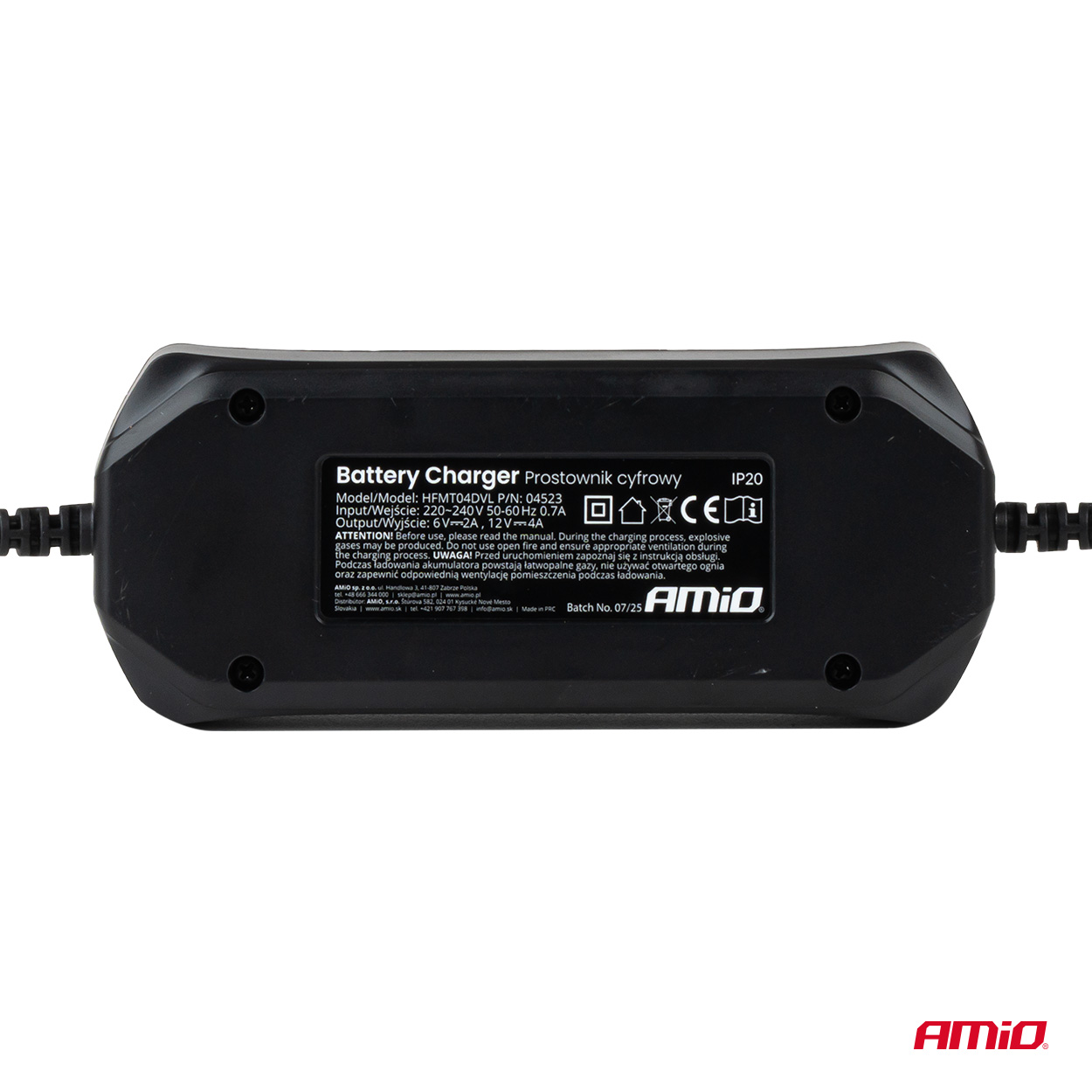 AMIO - Φορτιστής Μπαταρίας Ψηφιακός DBC-4A Wet Agm Gel Τάση Λειτουργίας 6/12V Ένταση Ρεύματος 4A Για Επιβατικά Αυτοκίνητα Και Μοτοσυκλέτες - 1 Τεμ. (04523/AM) - Thumbnail 5
