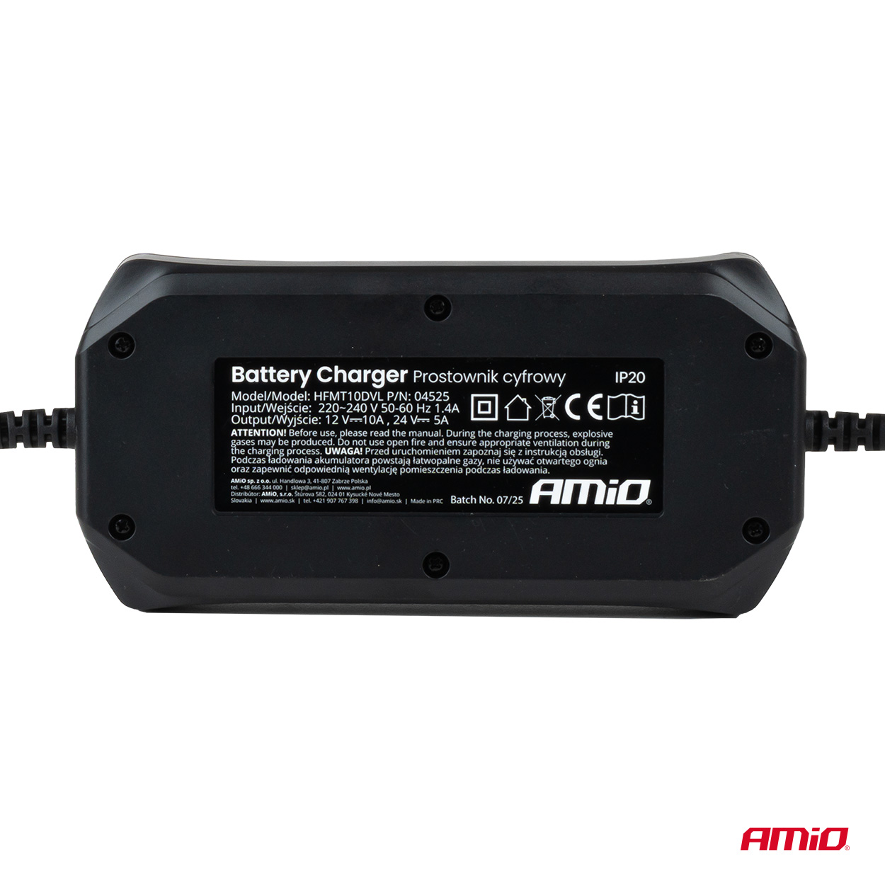 AMIO - Φορτιστής Μπαταρίας Ψηφιακός DBC-10A Wet Agm Gel Τάση Λειτουργίας 12/24V Ένταση Ρεύματος 10A Για Επιβατικά Αυτοκίνητα Και Φορτηγά - 1 Τεμ. (04525/AM) - Thumbnail 5